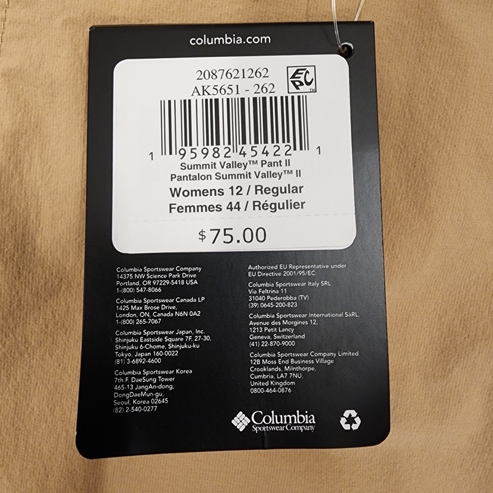 Columbia TITANIUM Summit Valley Waterproof Hike Pants Omni-Shield Sz 10 - Picture 7 of 16